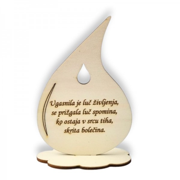 Lesena solza Ugasnila je luč življenja